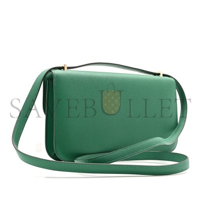 HERMES MASTER CONSTANCE ELAN EPSOM VERT VERTIGO GOLD HARDWARE (26*16*6cm)
